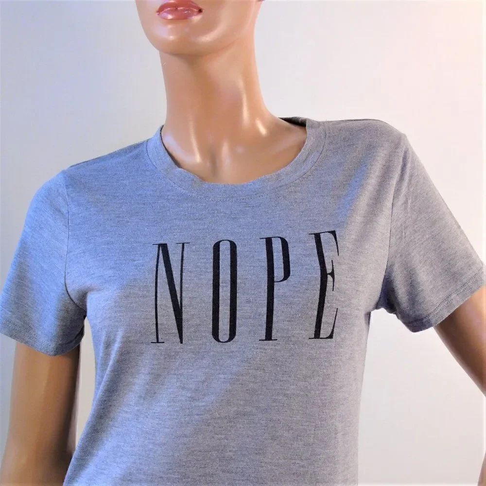 Nope T Shirt Modern Lux Gray Top